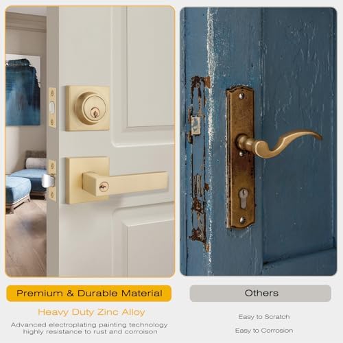 5-Piece Entry Door Handle Set for Modern Door Locks
