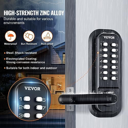 VEVOR Mechanical Keyless Entry Door Lock Outdoor Door Lock Set