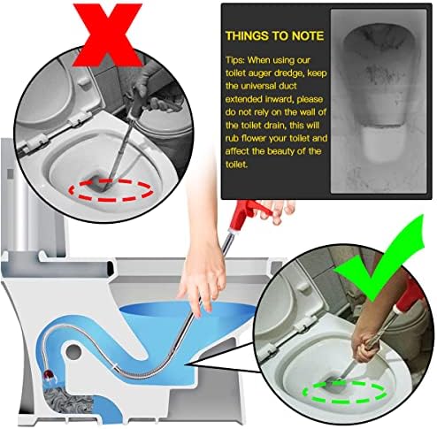 69 Toilet Auger Grabber Tool Heavy Duty Pipe Cleaner for Home Businesses