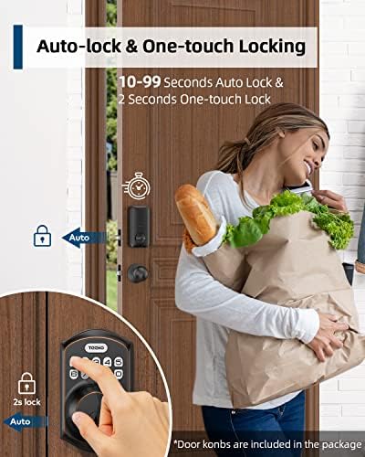 Secure Front Door with Keyless Entry Smart Keypad Lock