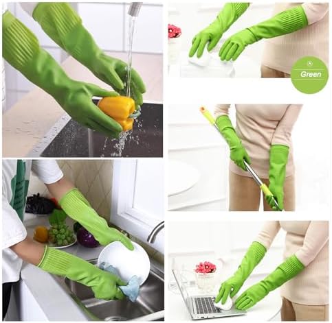 Bamllum Reusable Kitchen Gloves Heavy-duty Design for Better Protection Medium