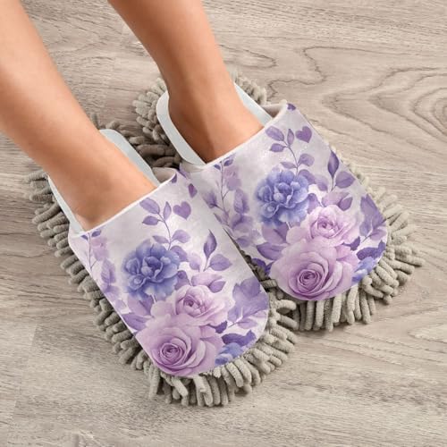 Burbuja Purple Roses Mop Slippers