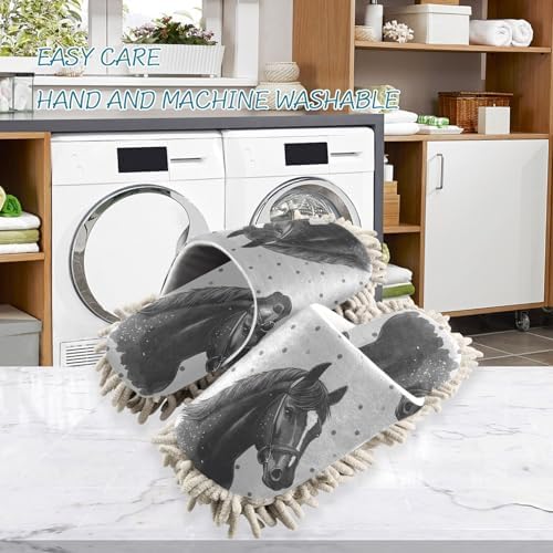 FLildon Microfiber Mop Slippers Washable Non-Slip Floor Cleaner for MenWomen