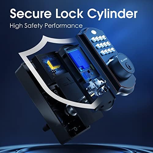 ELAMOR M19 ORB Smart Door Lock with Keyless Entry and Waterproof Security