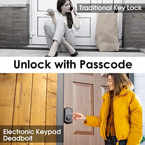 ELAMOR M19 ORB Smart Door Lock with Keyless Entry and Waterproof Security