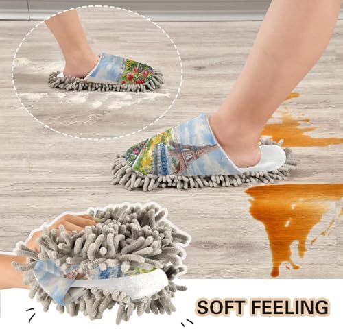 Burbuja Eiffel Tower Mop Slippers - Perfect for Easy Cleaning