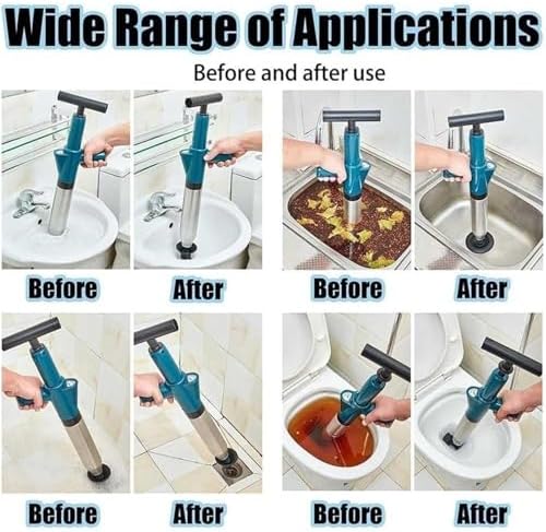 Ergonomic Pneumatic Floor Drain Unclogging Tool