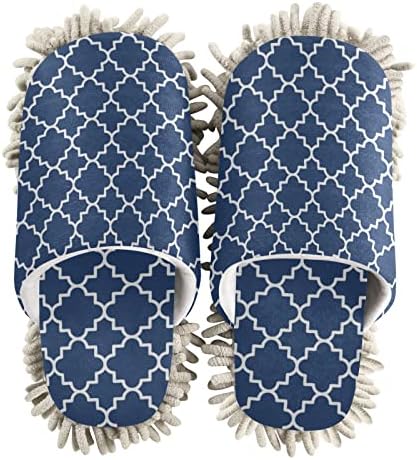 Xigua Microfiber Cleaning Slippers Washable Navy Blue Size M