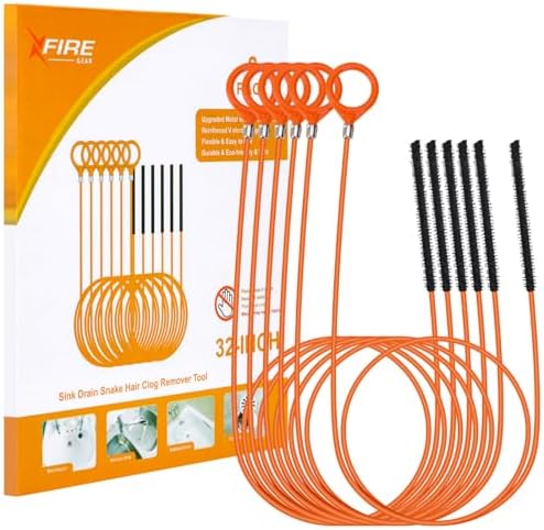 Anti-Break Metal Snake Drain Hair Remover Set
