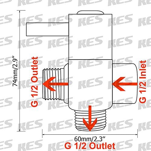 KES Brass Shower Arm Diverter Valve