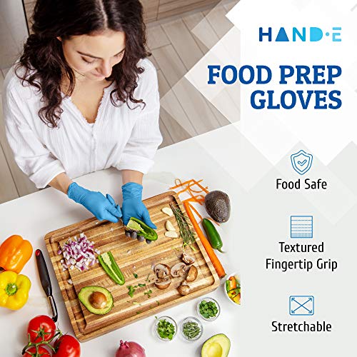 Hand-E Touch Disposable Nitrile Gloves Medium 100 Count