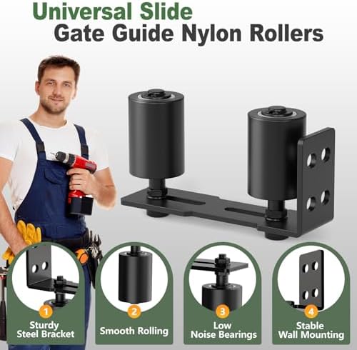 premium sliding gate roller guide with steel bracket