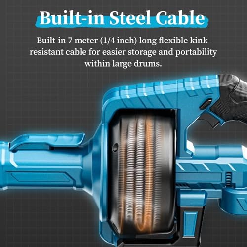 Easily Clear Drains with this Compact Electric Snake Auger