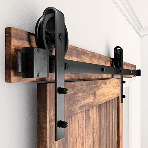 WINSOON 5-16FT Single Wood Sliding Barn Door Hardware Kit