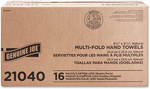 Genuine Joe GJO21040 Multifold Natural Towels 925 x 940 Pack of 4000