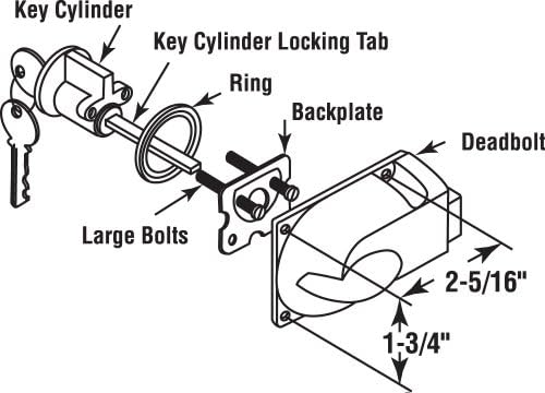 Prime-Line GD 52119 Diecast Painted Aluminum Deadbolt Lock with Key