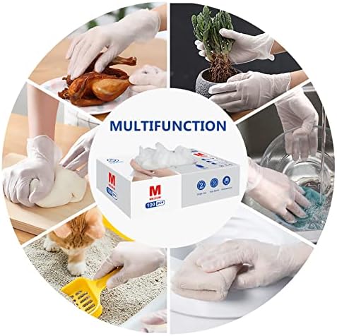 100-Pack Latex-Free Squish Cleaning Gloves Durable Ambidextrous