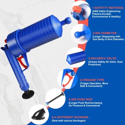 High-Efficiency Sink Plunger for Quick and Easy Drain Clog Removal