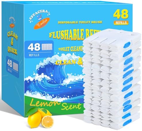 Effacera 72-Count Flushable Toilet Refill Eco-Friendly for Home Bathroom
