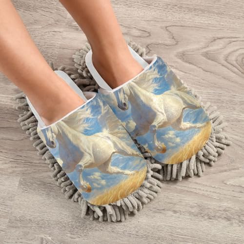 Burbuja Running White Horse Microfiber Slippers