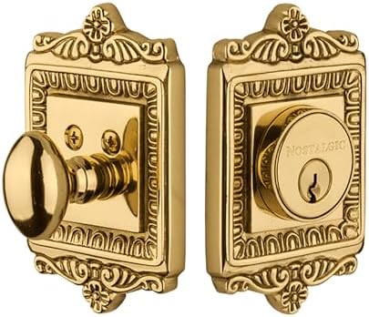 Nostalgic Door Knob Set with Built-In Lock Features