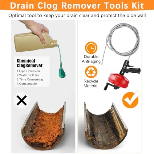 35FT Drain Snake Set for Plumbing Experts