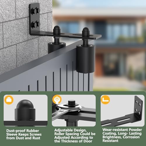 premium sliding gate roller guide with steel bracket