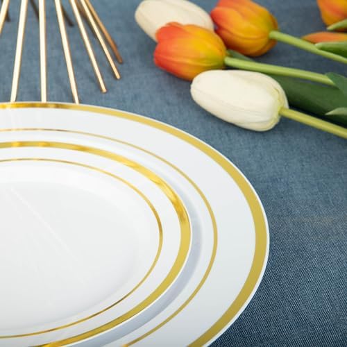 N9R Gold Plastic Dinnerware Set 600PCS
