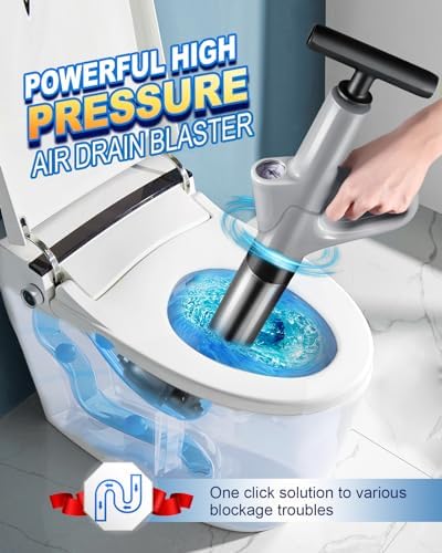 Stainless Steel Toilet Plunger with Air Drain Function