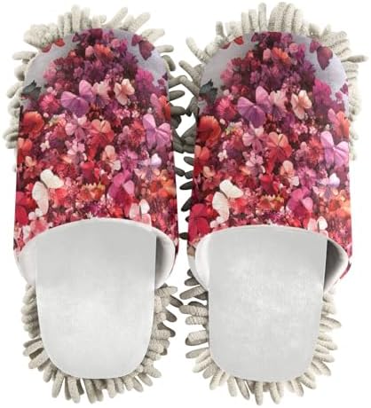 Burbuja Valentine Hearts Mop Slippers - Effortless Cleaning