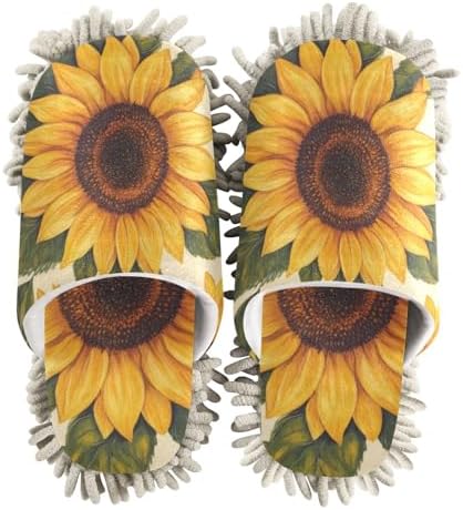 FLildon Microfiber Sunflower Mop Slipper Delve into house cleaning effortlessly
