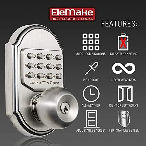 Secure Keyless Door Lock 304 Stainless Steel
