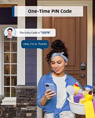 Secure Front Door with Keyless Entry Smart Keypad Lock