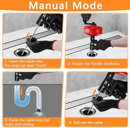 35FT Drain Snake Set for Plumbing Experts