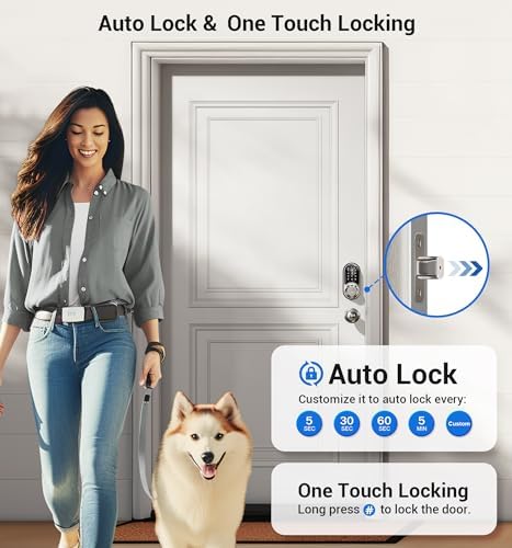 Veise Smart Lock Set for Front Door with 2 Knob Handle