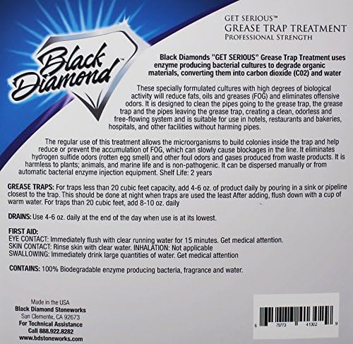 Black Diamond StoneworksEnzyme Drain Opener Commercial Grease Trap Treatment