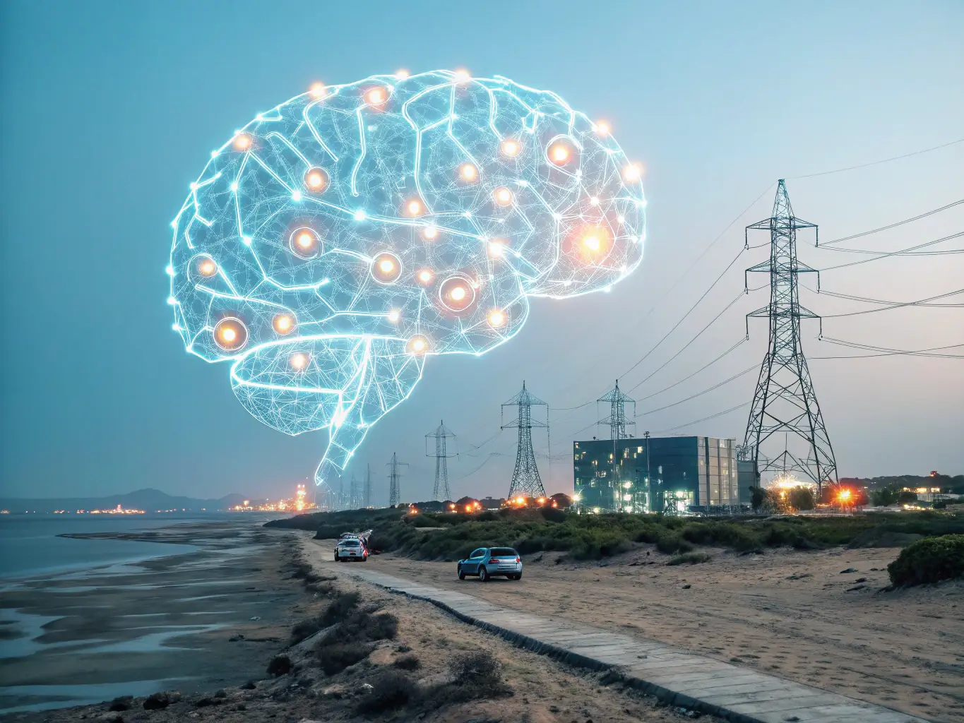 A futuristic image of a human brain connected to a digital network, symbolizing the integration of cognitive science with digital technology.